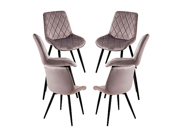 Packs Sillas Comedor - Pack 6 Sillas Min Terciopelo - Gris