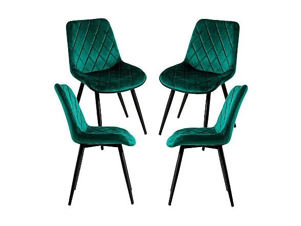 Packs Sillas Comedor - Pack 4 Sillas Min Terciopelo - Verde