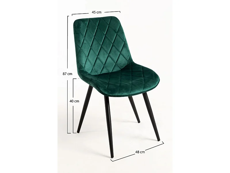 Packs Sillas Comedor - Pack 4 Sillas Min Terciopelo - Verde