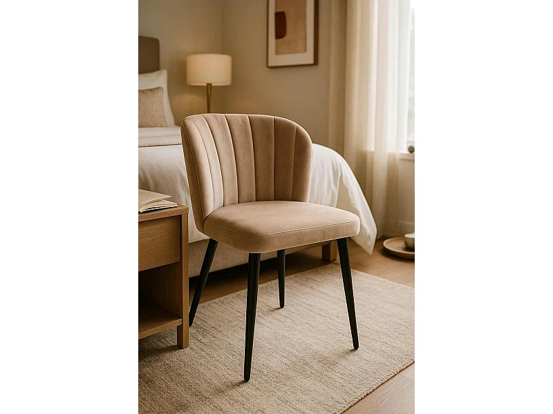 Sillas Comedor - Silla Luk Terciopelo - Beige