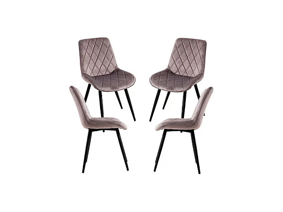 Packs Sillas Comedor - Pack 4 Sillas Min Terciopelo - Gris