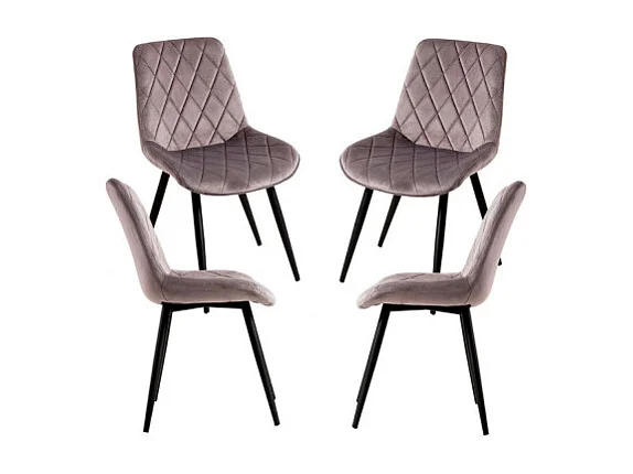 Packs Sillas Comedor - Pack 4 Sillas Min Terciopelo - Gris