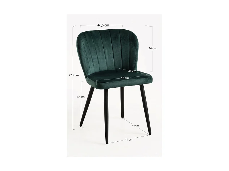 Packs Sillas Comedor - Pack 4 Sillas Luk Terciopelo - Verde