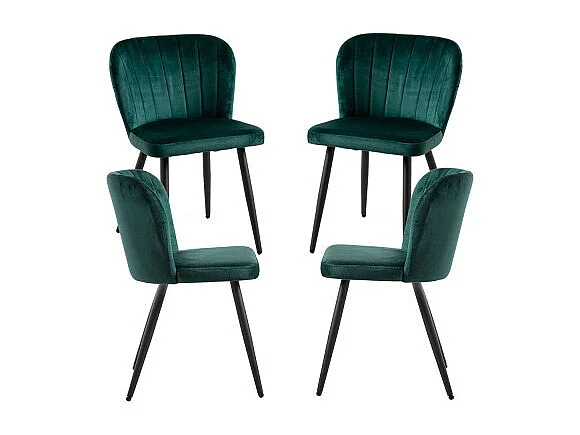 Packs Sillas Comedor - Pack 4 Sillas Luk Terciopelo - Verde