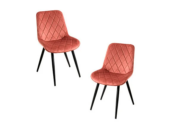 Packs Sillas Comedor - Pack 2 Sillas Min Terciopelo - Rosa