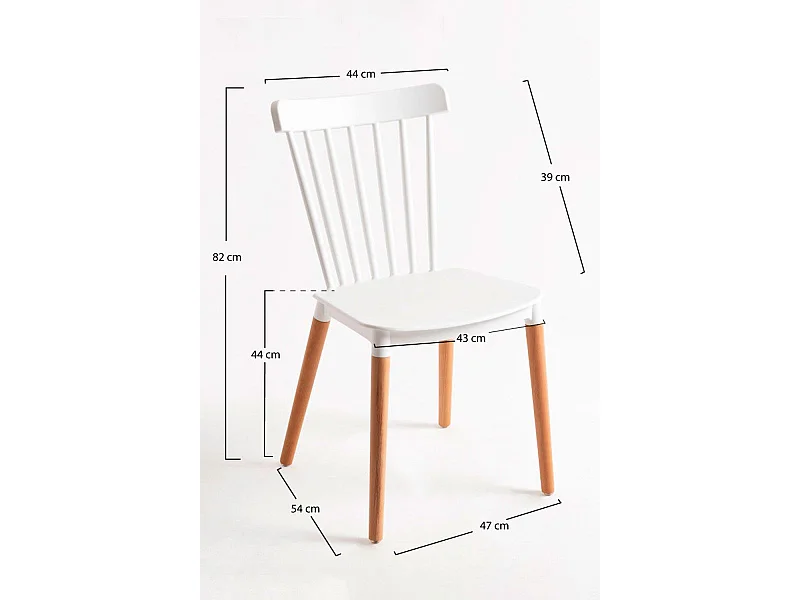 Sillas Comedor - Silla Leka - Blanco