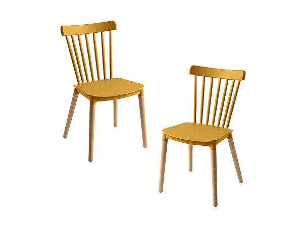 Packs Sillas Comedor - Pack 2 Sillas Leka - Mostaza