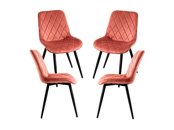 Packs Sillas Comedor - Pack 4 Sillas Min Terciopelo - Rosa