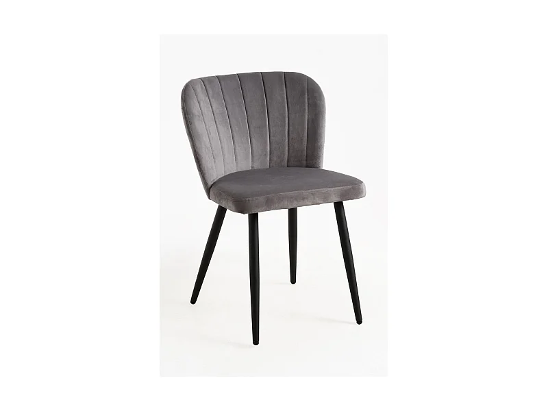 Sillas Comedor - Silla Luk Terciopelo - Gris oscuro