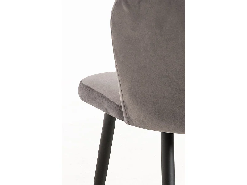 Sillas Comedor - Silla Luk Terciopelo - Gris oscuro