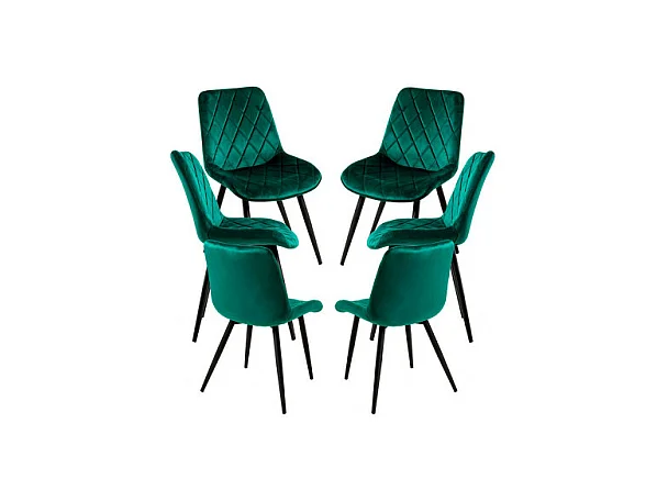 Packs Sillas Comedor - Pack 6 Sillas Min Terciopelo - Verde