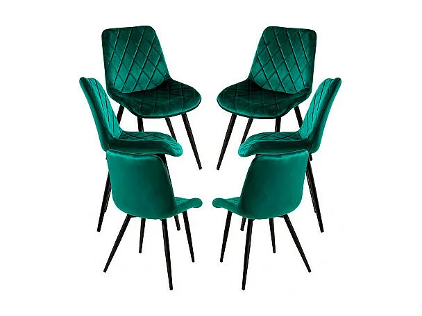 Packs Sillas Comedor - Pack 6 Sillas Min Terciopelo - Verde