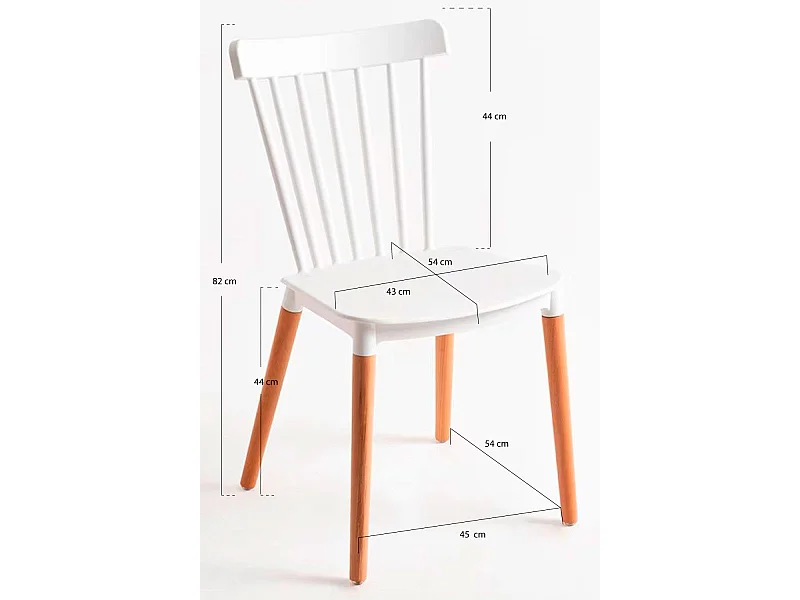 Packs Sillas Comedor - Pack 2 Sillas Leka - Blanco