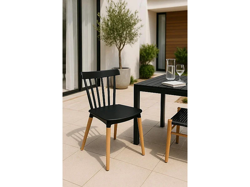 Sillas Comedor - Silla Leka - Negro