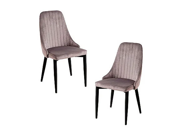 Packs Sillas Comedor - Pack 2 Sillas Kan Terciopelo - Gris