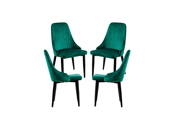 Packs Sillas Comedor - Pack 4 Sillas Kan Terciopelo - Verde