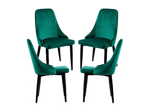 Packs Sillas Comedor - Pack 4 Sillas Kan Terciopelo - Verde