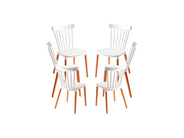 Packs Sillas Comedor - Pack 6 Sillas Leka - Blanco
