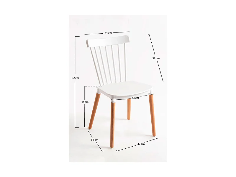 Packs Sillas Comedor - Pack 6 Sillas Leka - Blanco