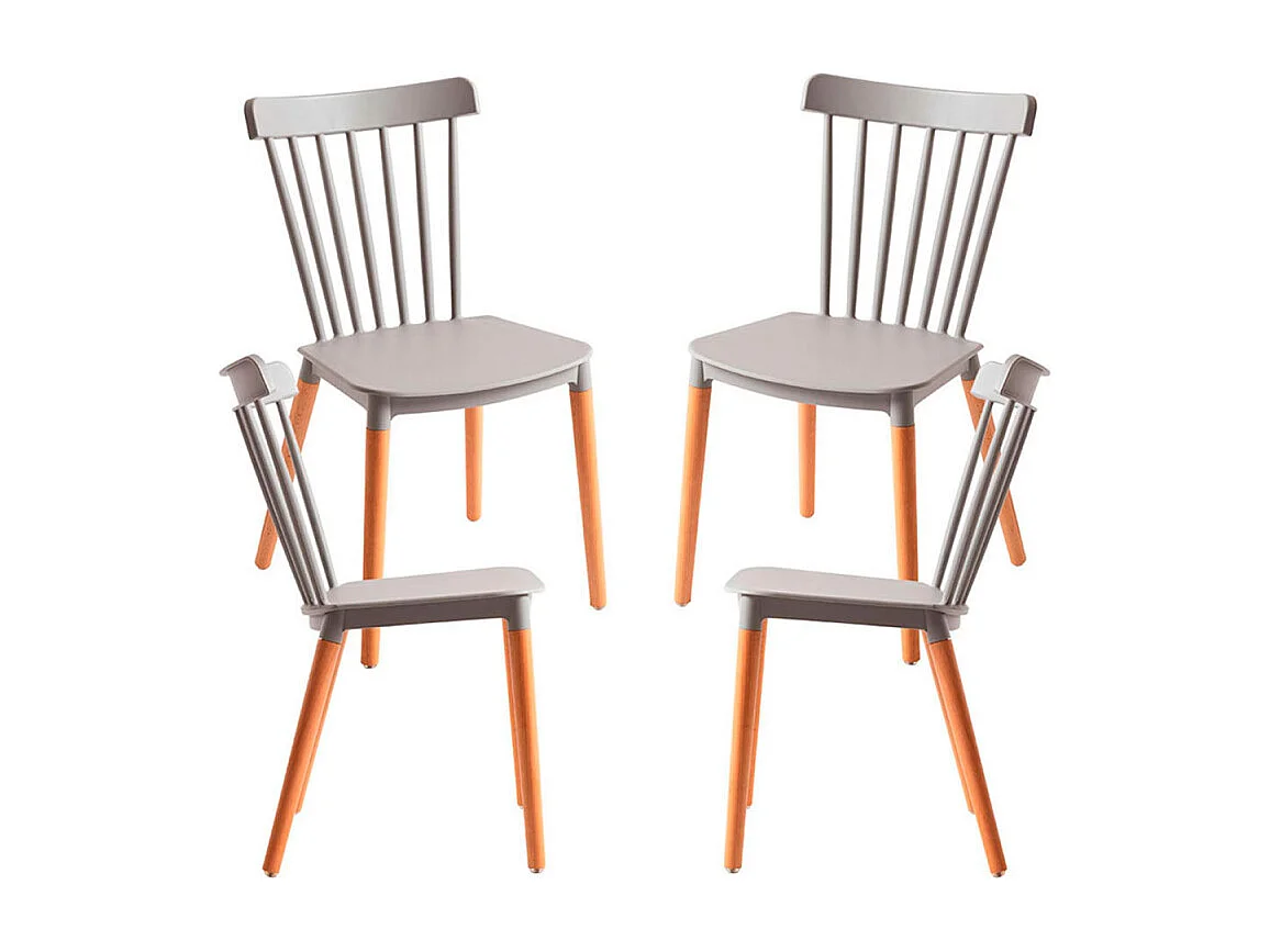 Packs Sillas Comedor - Pack 4 Sillas Leka - Gris