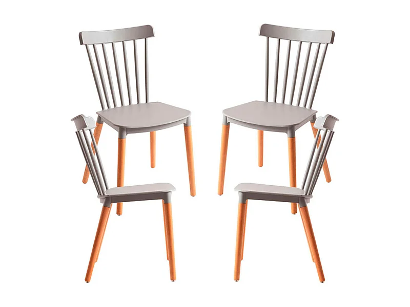Packs Sillas Comedor - Pack 4 Sillas Leka - Gris