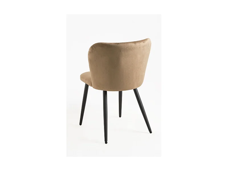 Packs Sillas Comedor - Pack 4 Sillas Luk Terciopelo - Marrón claro