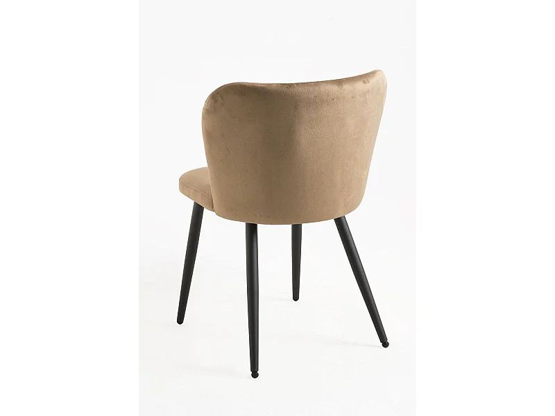 Packs Sillas Comedor - Pack 4 Sillas Luk Terciopelo - Marrón claro