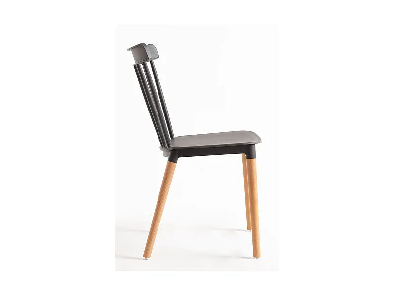 Packs Sillas Comedor - Pack 4 Sillas Leka - Gris oscuro