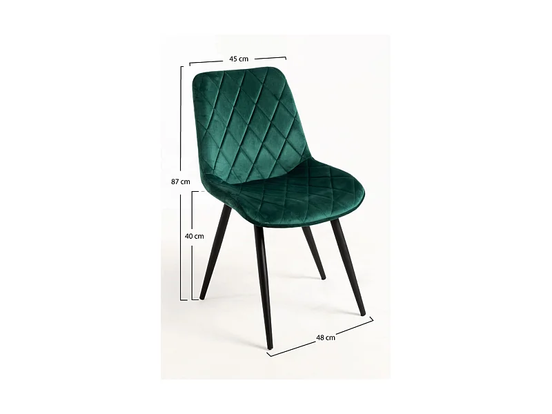 Packs Sillas Comedor - Pack 2 Sillas Min Terciopelo - Verde