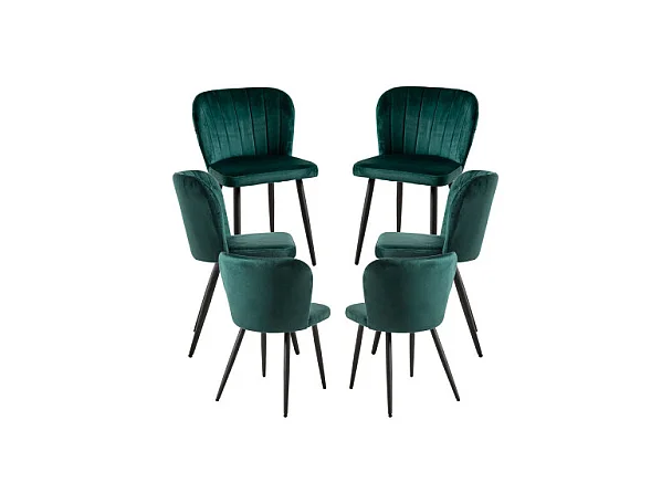 Packs Sillas Comedor - Pack 6 Sillas Luk Terciopelo - Verde