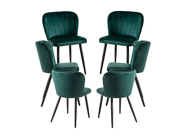 Packs Sillas Comedor - Pack 6 Sillas Luk Terciopelo - Verde