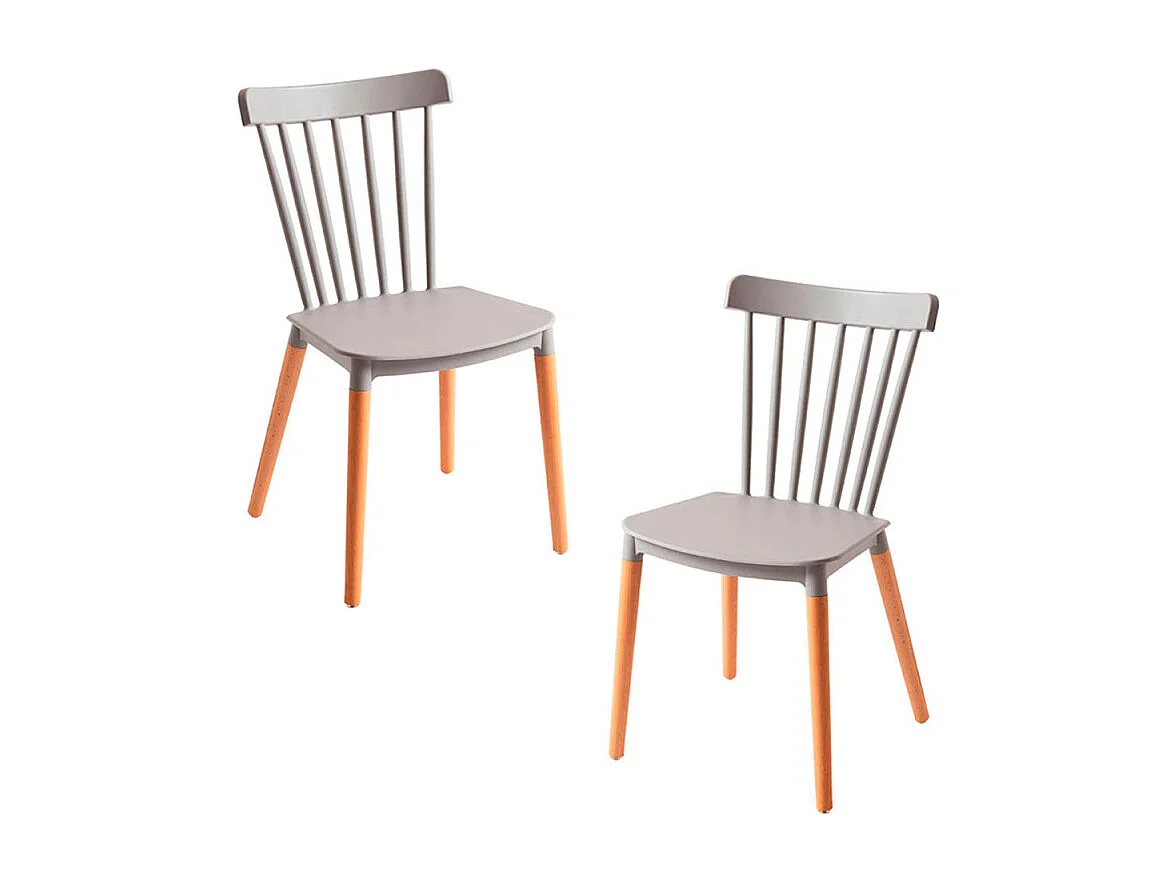 Packs Sillas Comedor - Pack 2 Sillas Leka - Gris