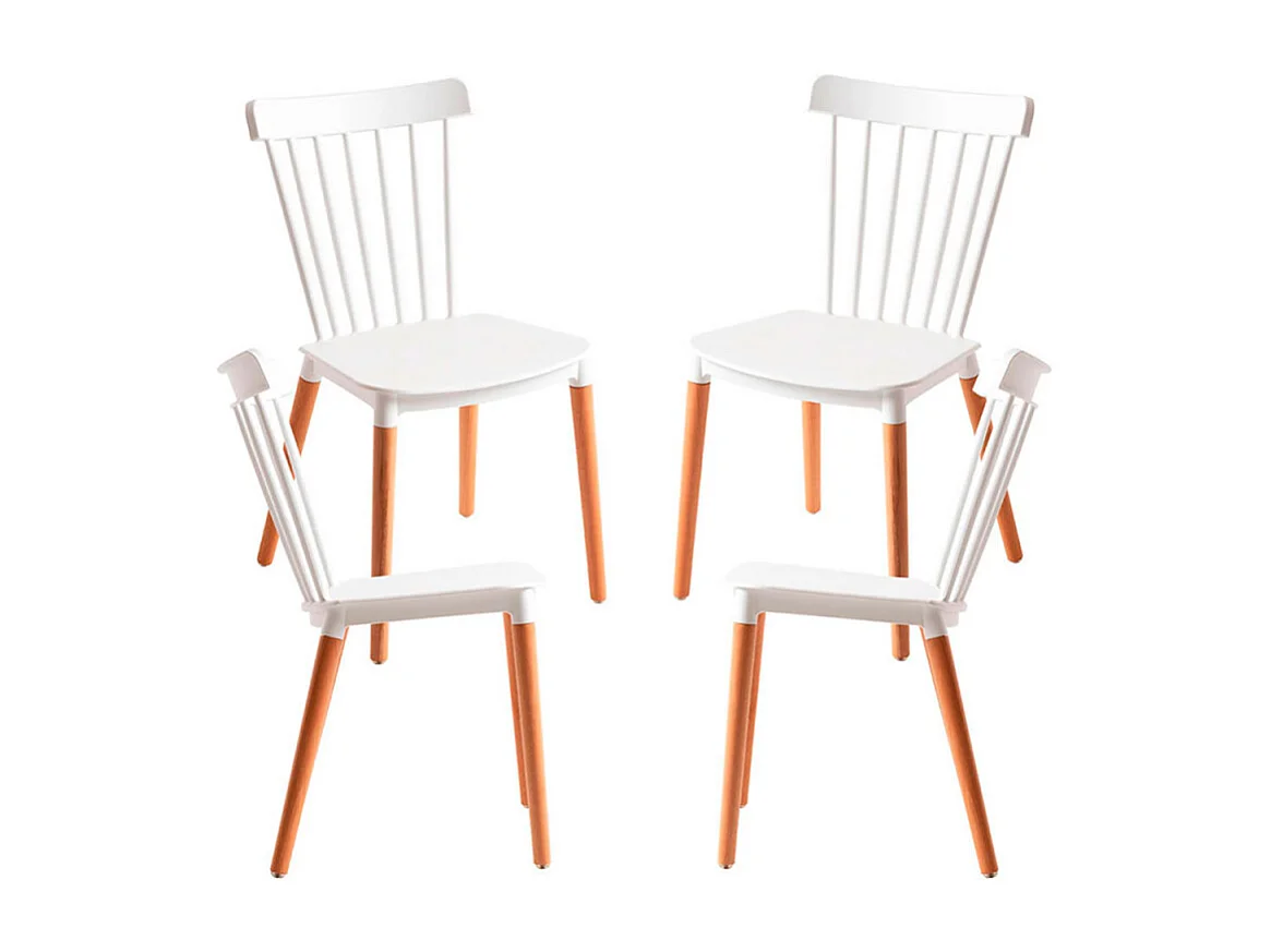Packs Sillas Comedor - Pack 4 Sillas Leka - Blanco