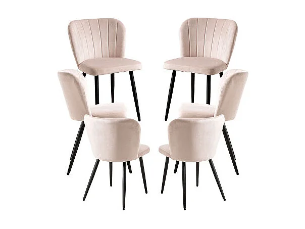 Packs Sillas Comedor - Pack 6 Sillas Luk Terciopelo - Beige