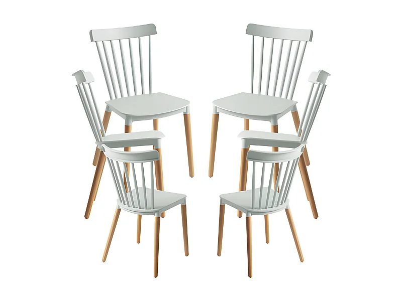 Packs Sillas Comedor - Pack 6 Sillas Leka - Celadón