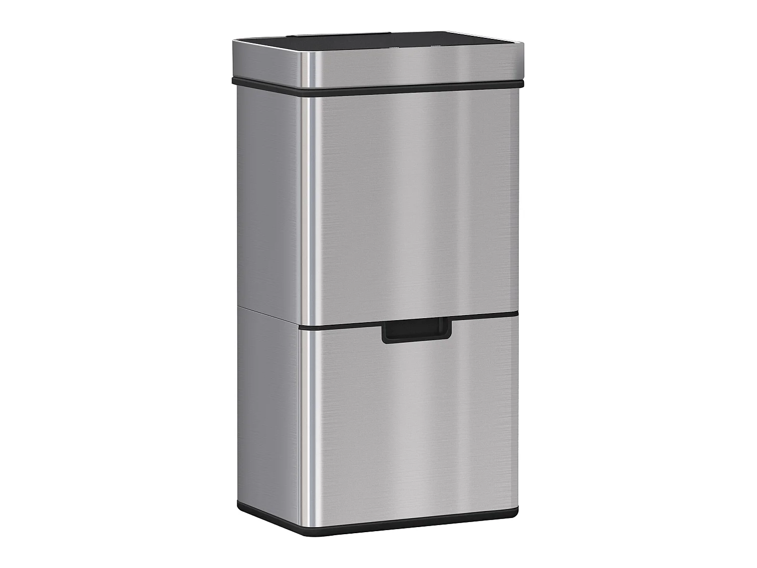 Cubo de basura gris 42x30x81cm HOMCOM