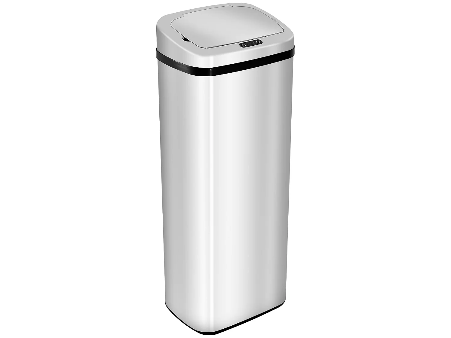 Cubo de basura plata 33x25x84cm HOMCOM
