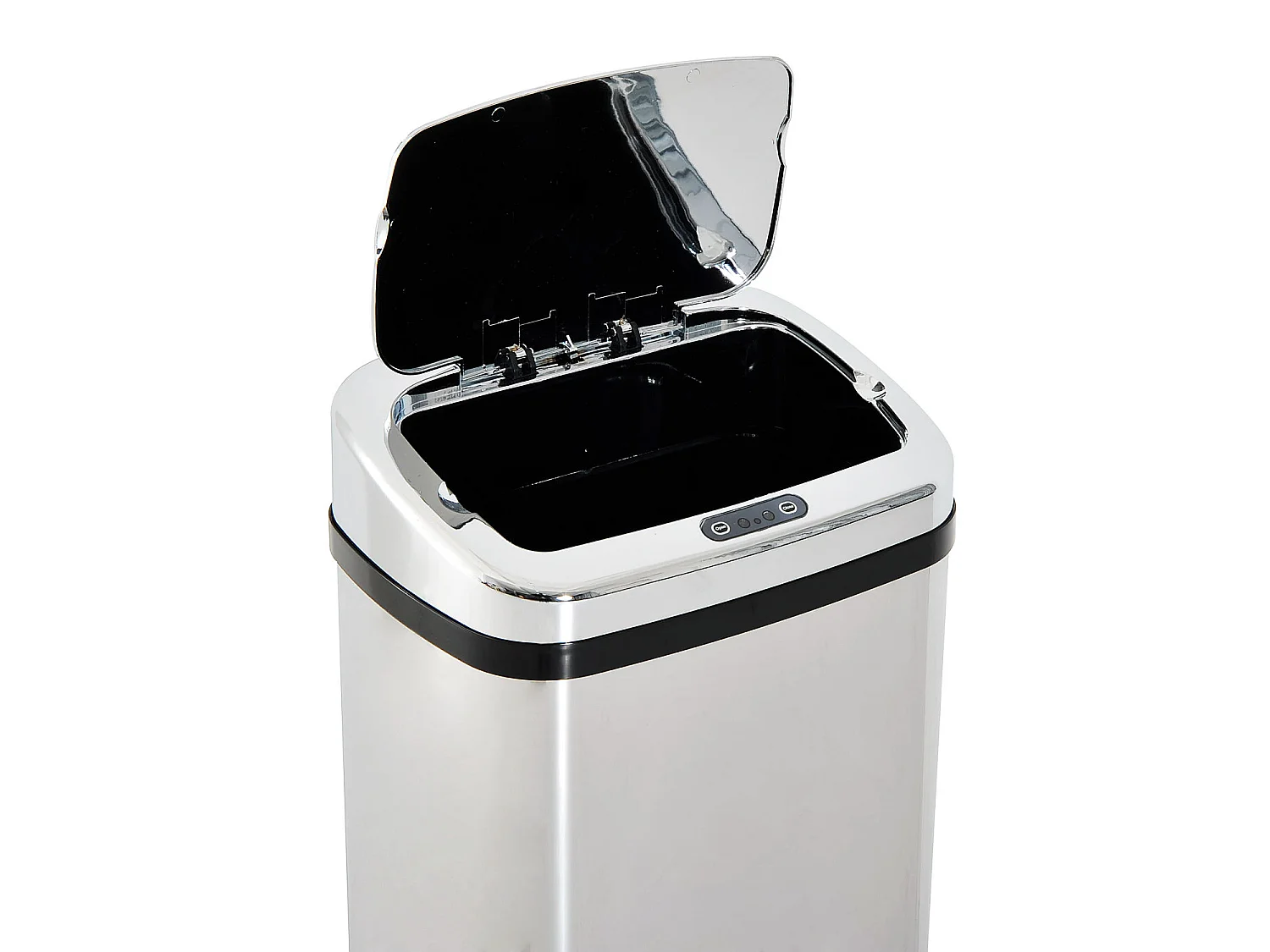 Cubo de basura plata 33x25x84cm HOMCOM