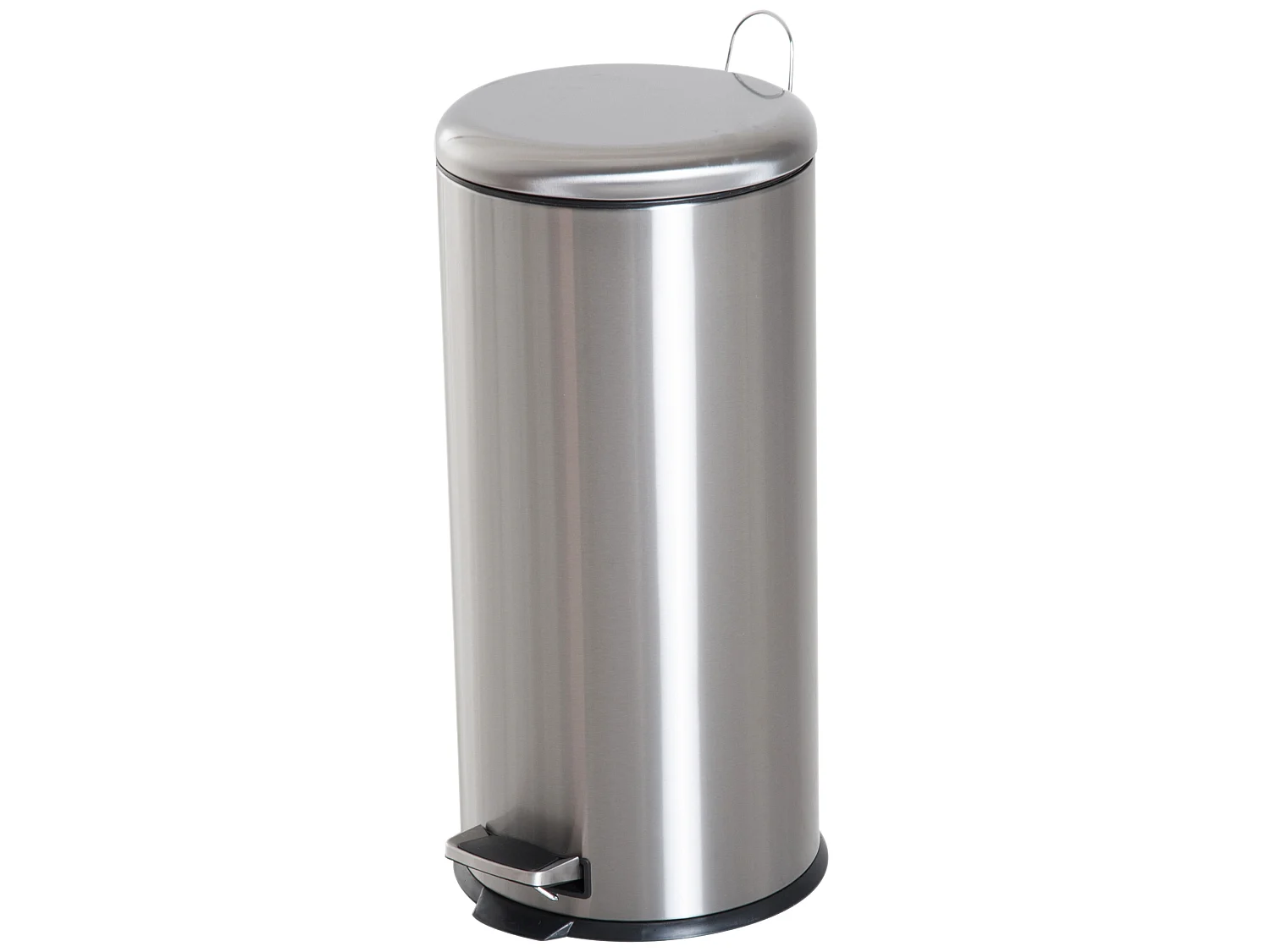 Cubo de basura plateado ø29.2x62.9 cm HOMCOM