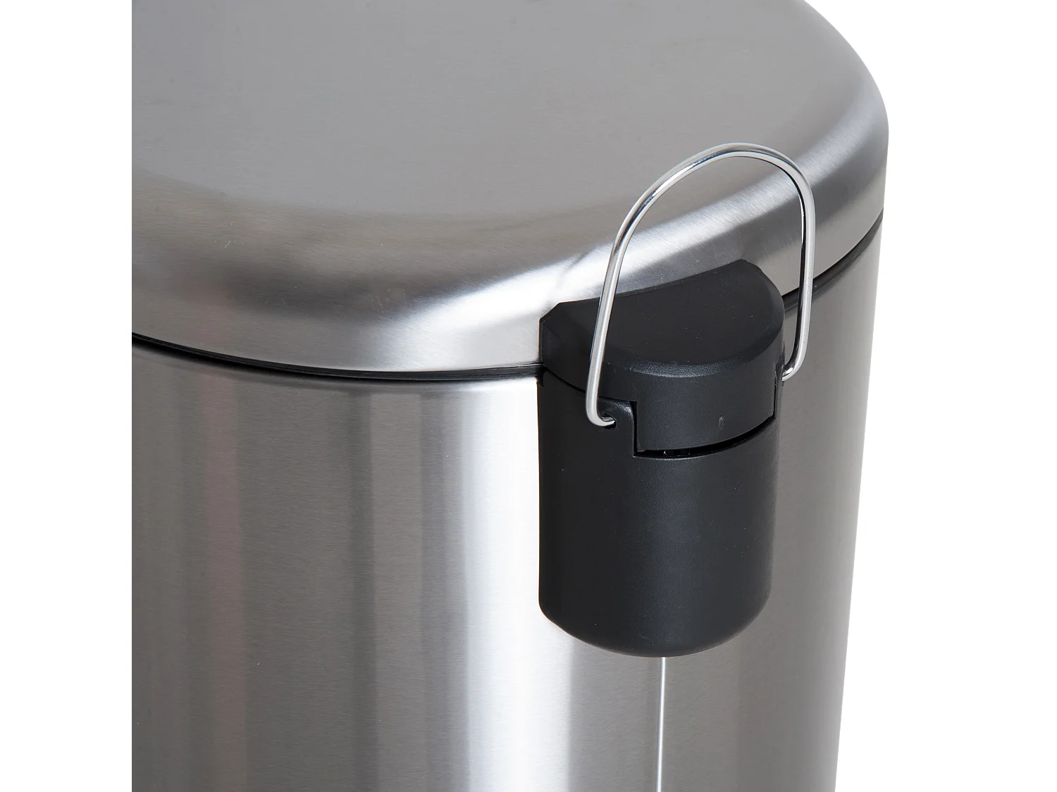 Cubo de basura plateado ø29.2x62.9 cm HOMCOM