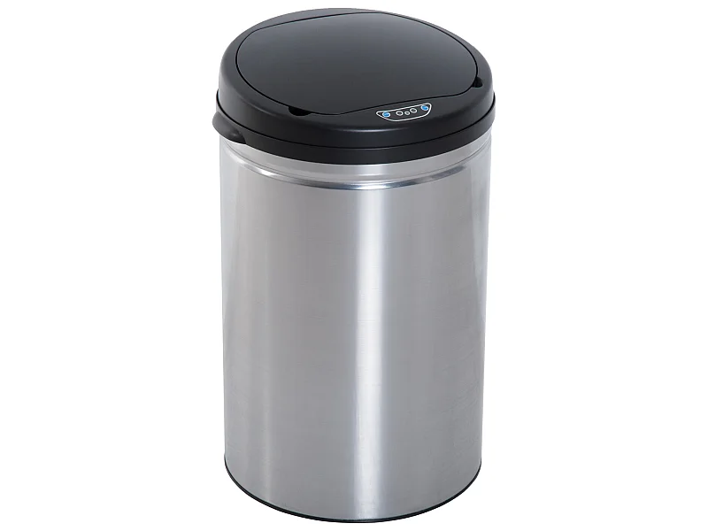 Cubo de basura plateado 30.5x30.5x51.5 cm HOMCOM