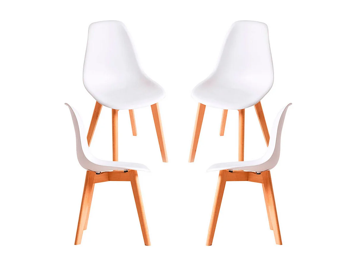 Packs Sillas Comedor - Pack 4 Sillas Kelen - Blanco