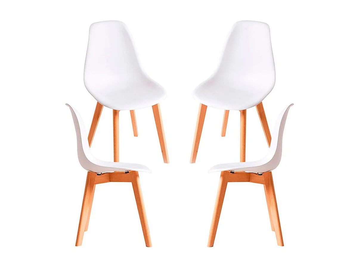 Packs Sillas Comedor - Pack 4 Sillas Kelen - Blanco