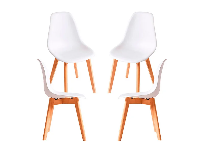 Packs Sillas Comedor - Pack 4 Sillas Kelen - Blanco