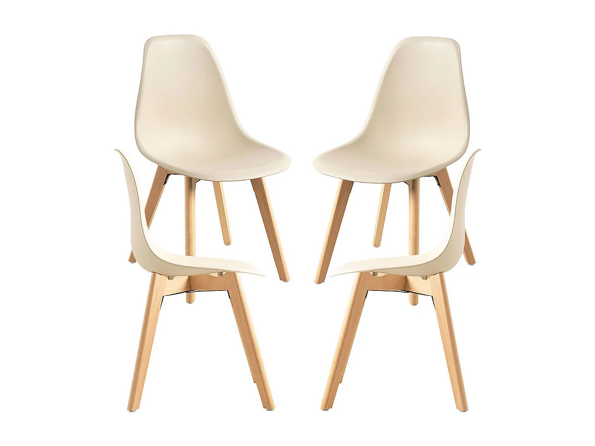 Packs Sillas Comedor - Pack 4 Sillas Kelen - Beige