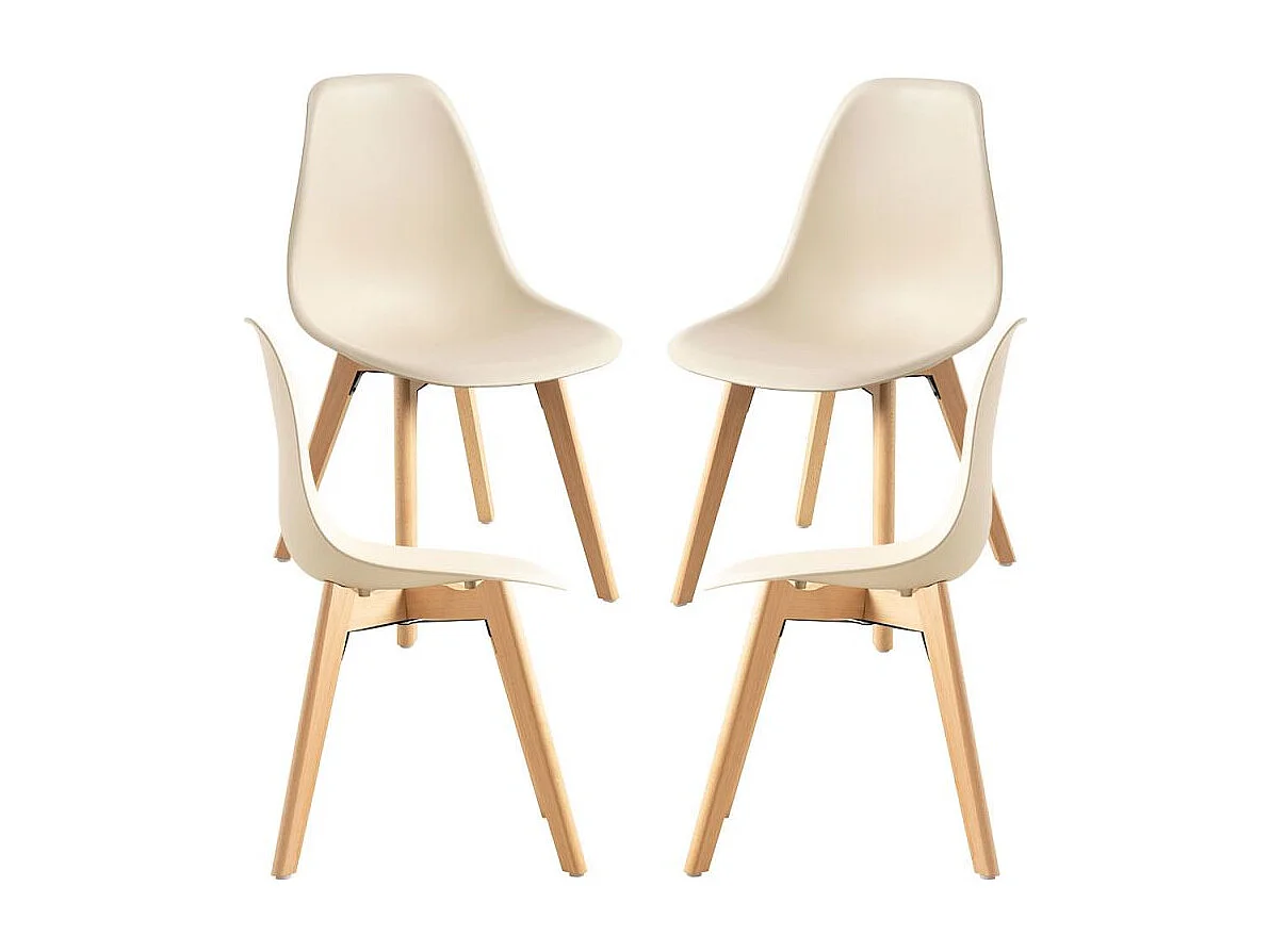 Packs Sillas Comedor - Pack 4 Sillas Kelen - Beige