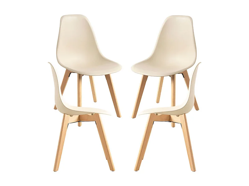 Packs Sillas Comedor - Pack 4 Sillas Kelen - Beige