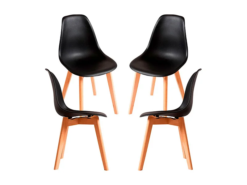 Packs Sillas Comedor - Pack 4 Sillas Kelen - Negro
