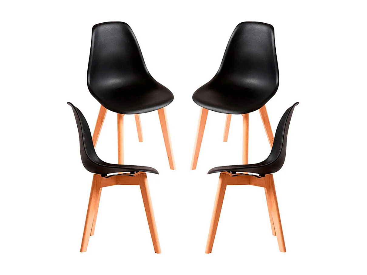 Packs Sillas Comedor - Pack 4 Sillas Kelen - Negro