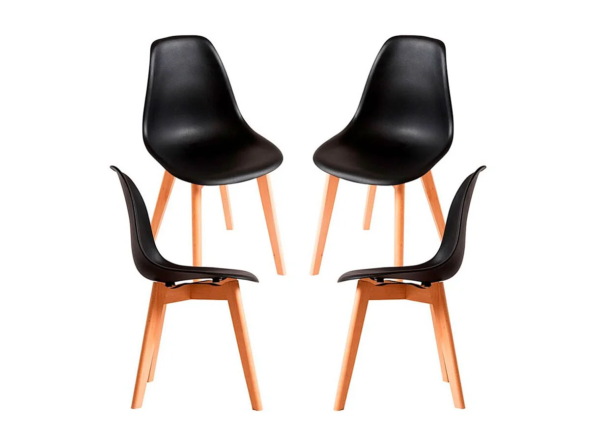Packs Sillas Comedor - Pack 4 Sillas Kelen - Negro